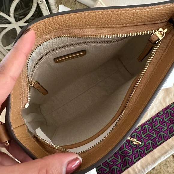 New Tory burch Thea swingpack crossbody/shoulder bag tiramisu color - Picture 7 of 11